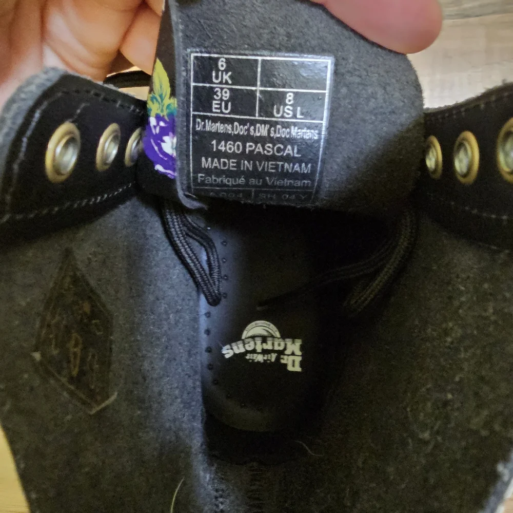 🌸DR. MARTENS 1460 PASCAL WOMEN'S VINTAGE FLORAL LEATHER LACE-UP BOOTS - Picture 5 of 10